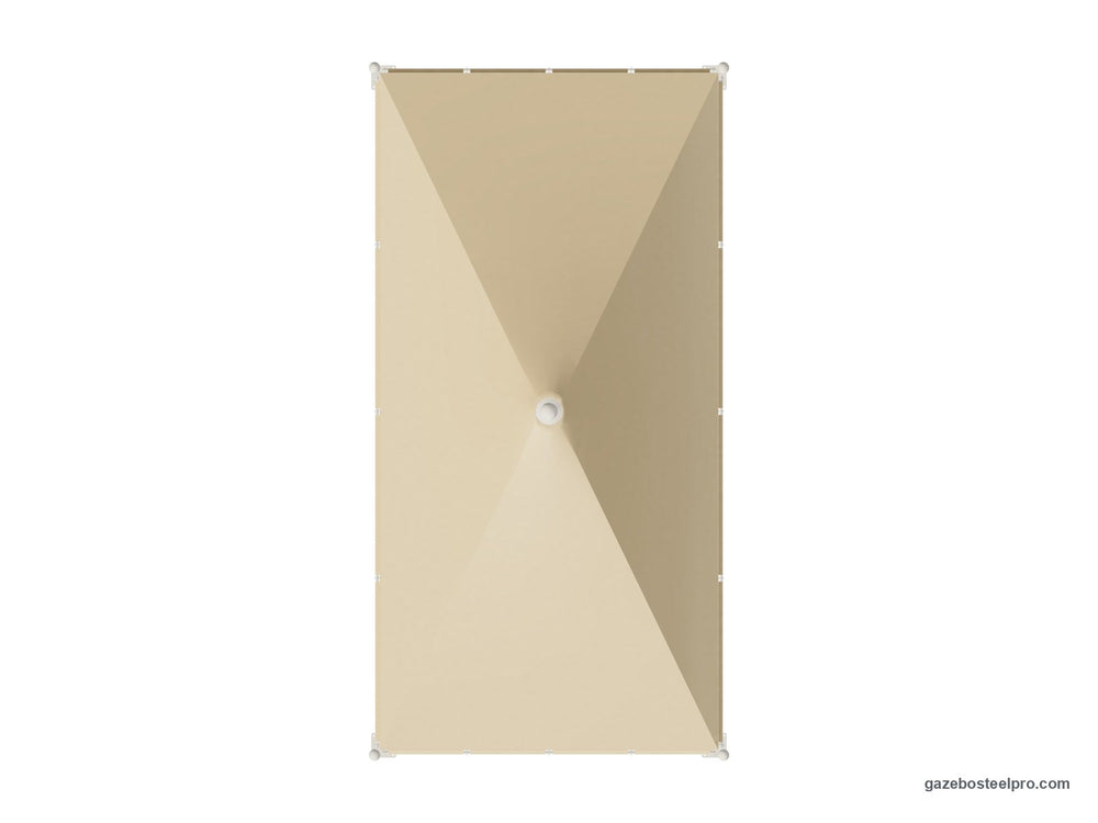 Pianta dall'alto del gazebo Airone New 3x6: ingombro 3,15 × 6,15 m