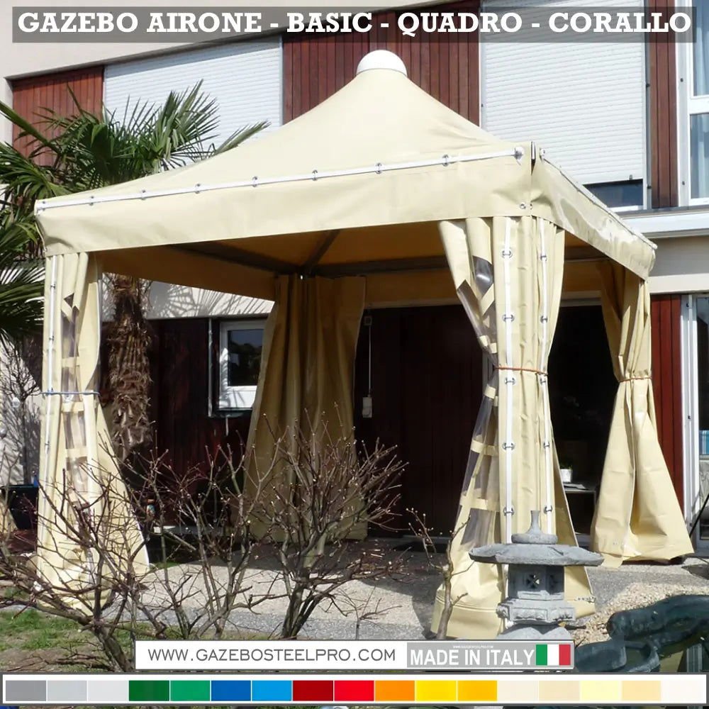 Gazebo 5x5 MT - AIRONE BASIC - Gazebo Steel Pro