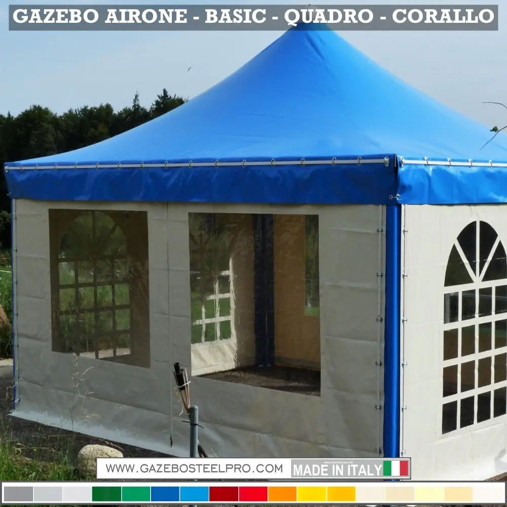 Gazebo 5x5 MT - AIRONE BASIC - Gazebo Steel Pro