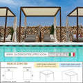 PERGOLA BEACH ZERO - 80 - 4X4 MT - Gazebo Steel Pro