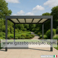 Pergola QBOX LINEA BASE – Modulo Autoprotante con Copertura Fissa in PVC - Gazebo Steel Pro