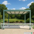 Pergola QBOX LINEA BASE – Modulo Autoprotante con Copertura Fissa in PVC - Gazebo Steel Pro