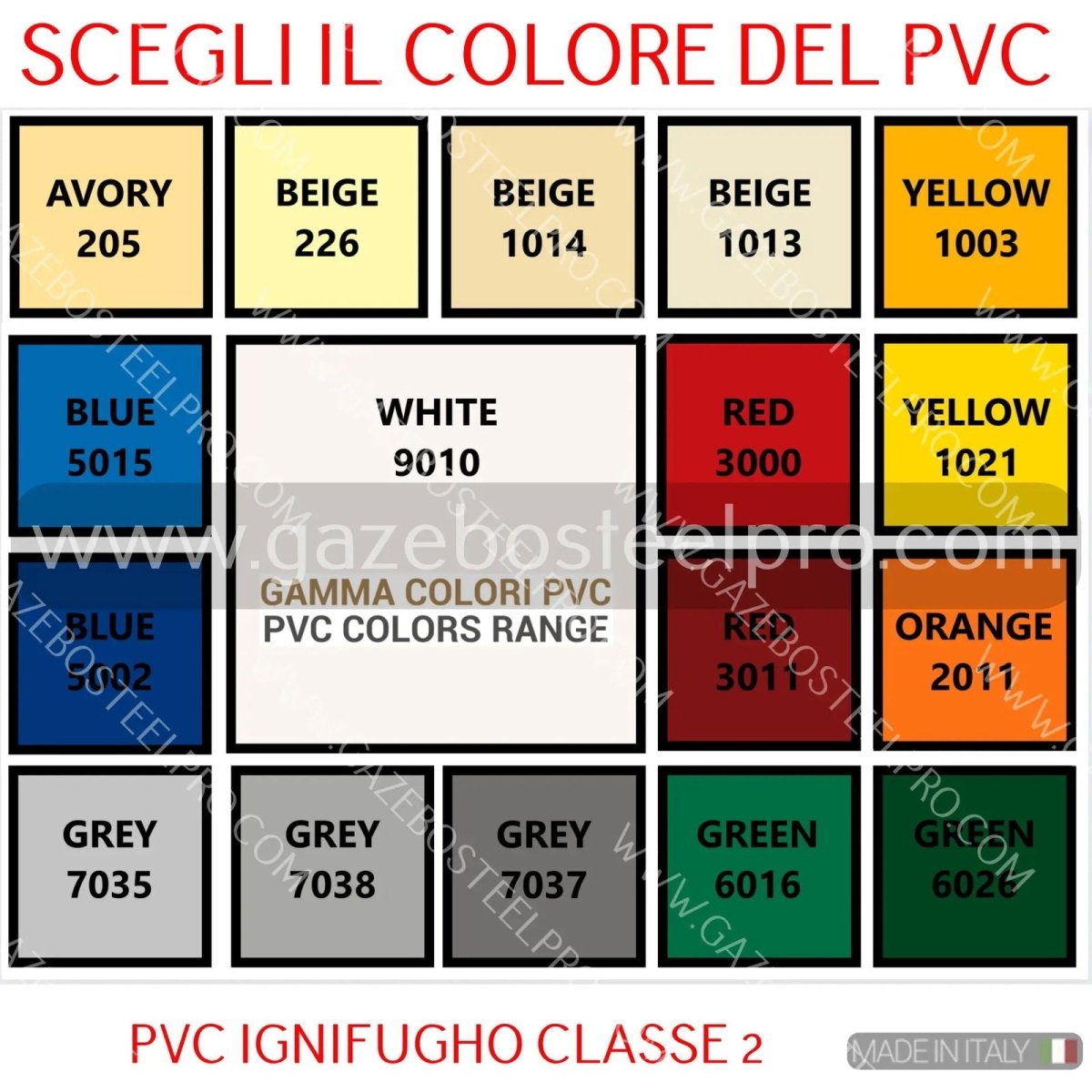 TELO DI RICAMBIO PER AIRONE E PAGODA - Gazebo Steel Pro