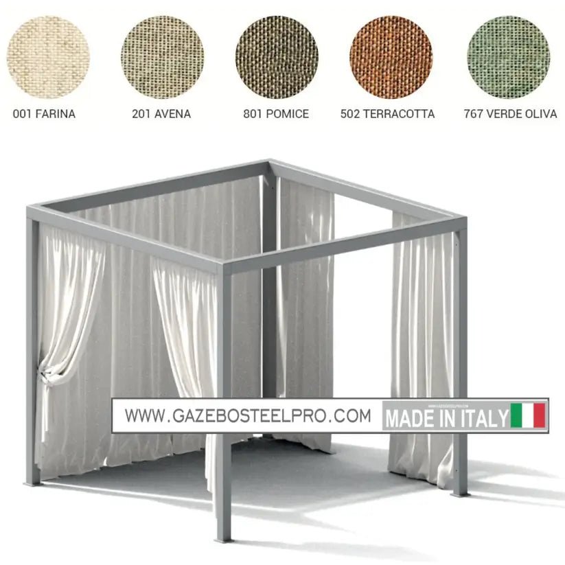 Tenda in tessuto acrilico lato 4 mt - Gazebo Steel Pro