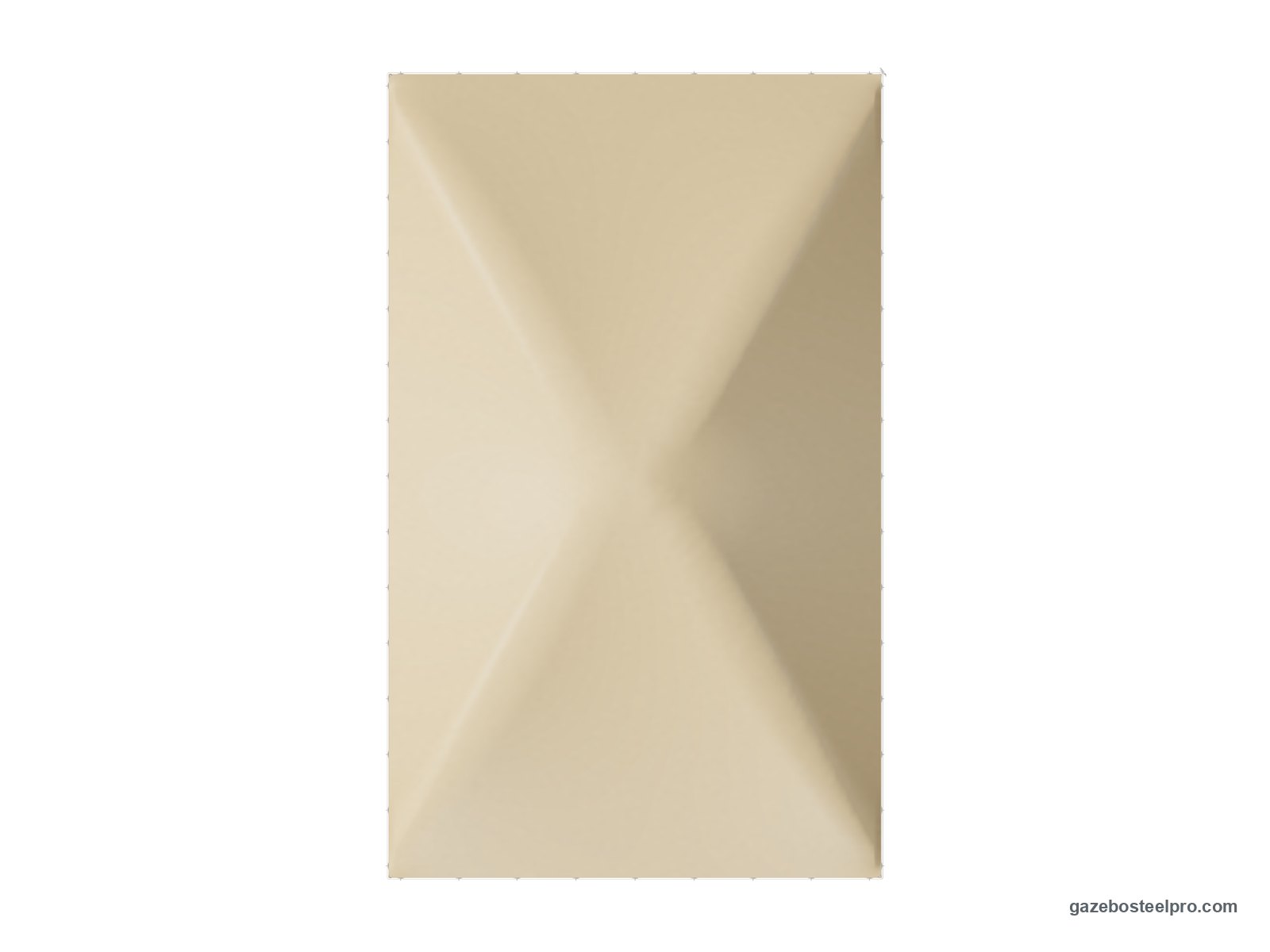 Pianta dall'alto del gazebo 3x5 Gemma Basic: 3 × 4,90 m, circa 14,7 m²