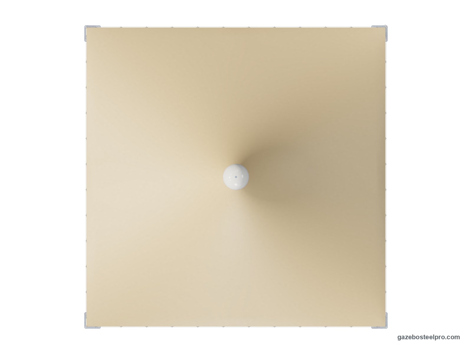Pianta dall'alto del gazebo 4x4 Airone Quadro: 4,00 × 4,00 m, 16 m²