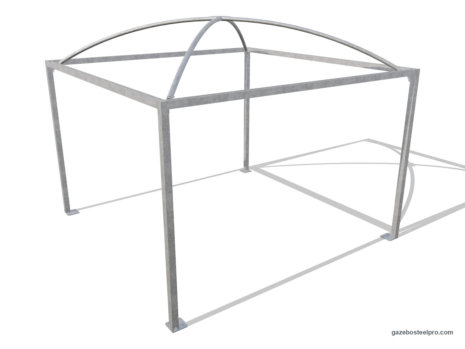 Telaio del Cicogna Minimax 4x4 senza telo: montanti 80×80, trave a U e due archi in diagonale uniti dal giunto centrale