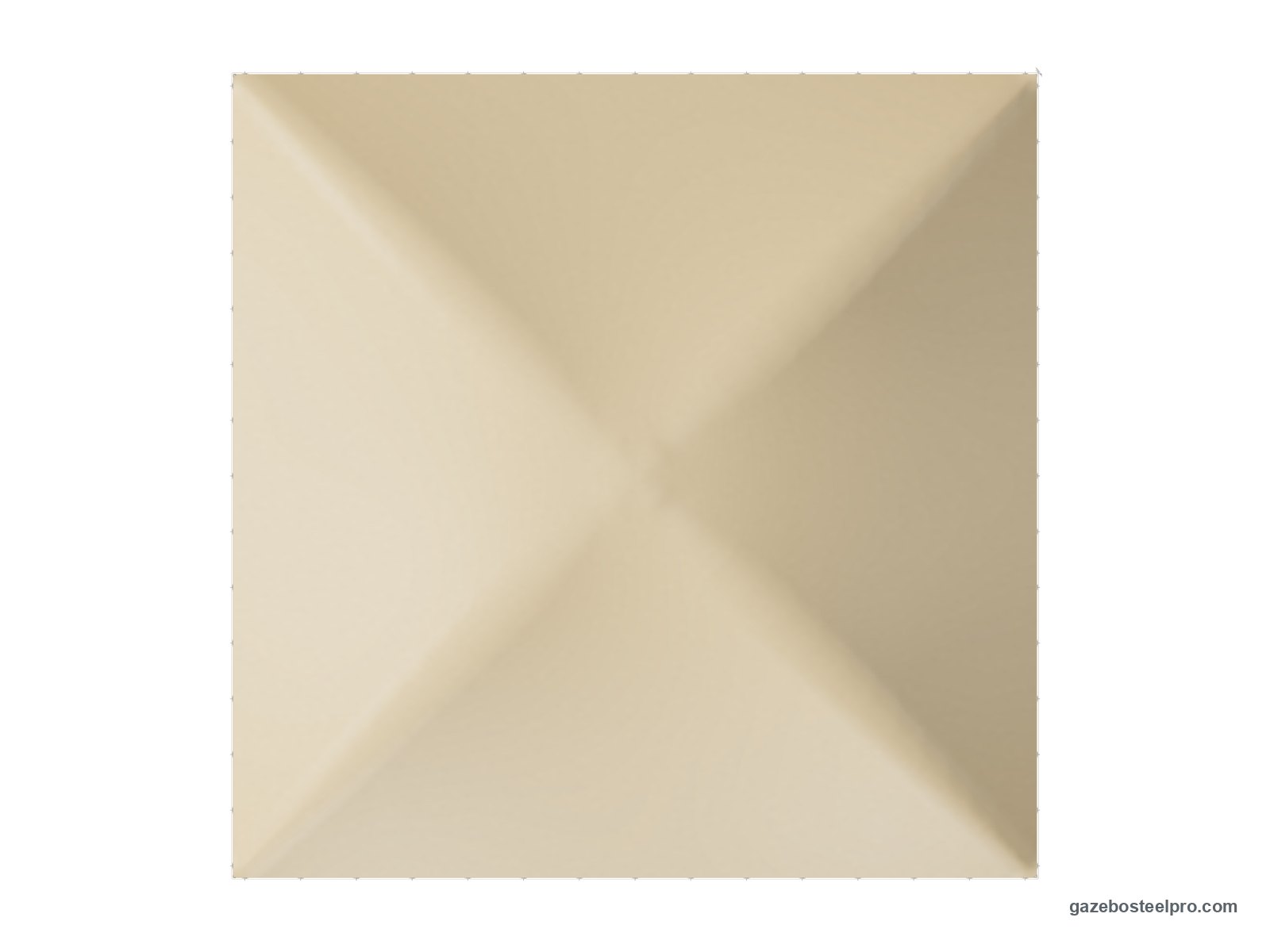 Pianta dall'alto del gazebo 5x5 Gemma Basic: 4,90 × 4,90 m, circa 24 m²