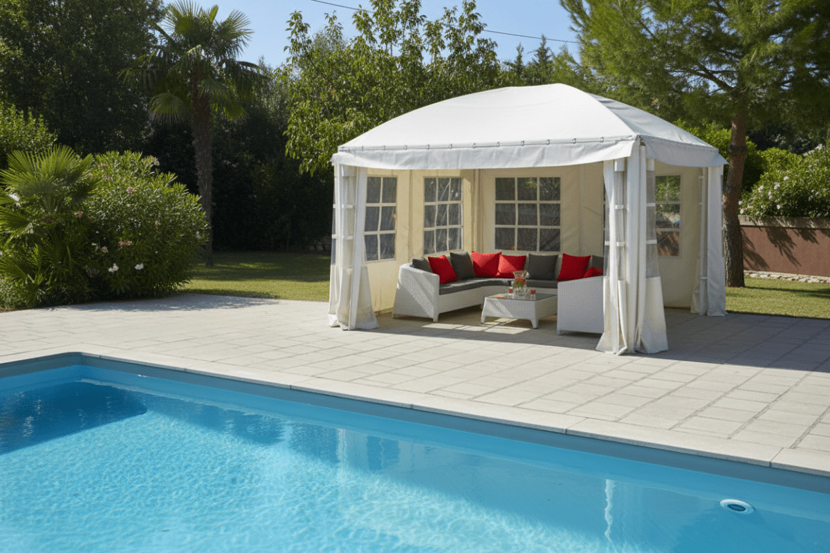 Gazebo 3x3 dehor bordo piscina