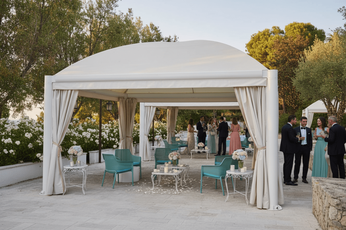 Gazebo Cicogna Ambra matrimonio