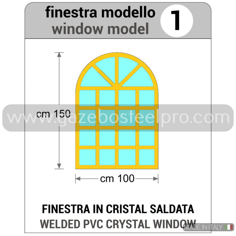 FINESTRE IN CRISTAL - Gazebo Steel Pro