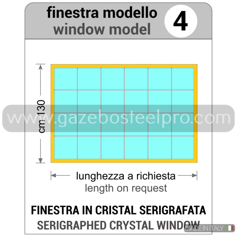 FINESTRE IN CRISTAL - Gazebo Steel Pro