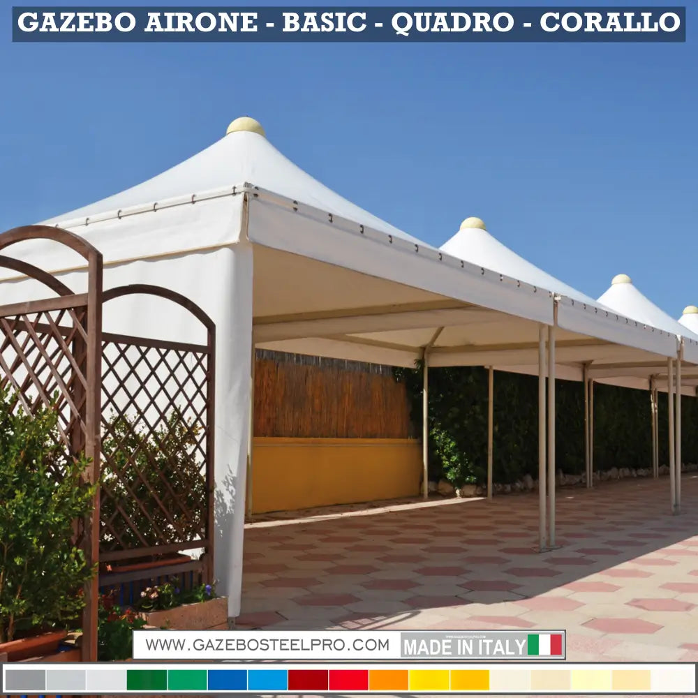 Gazebo 3x3 MT - AIRONE BASIC - Gazebo Steel Pro #