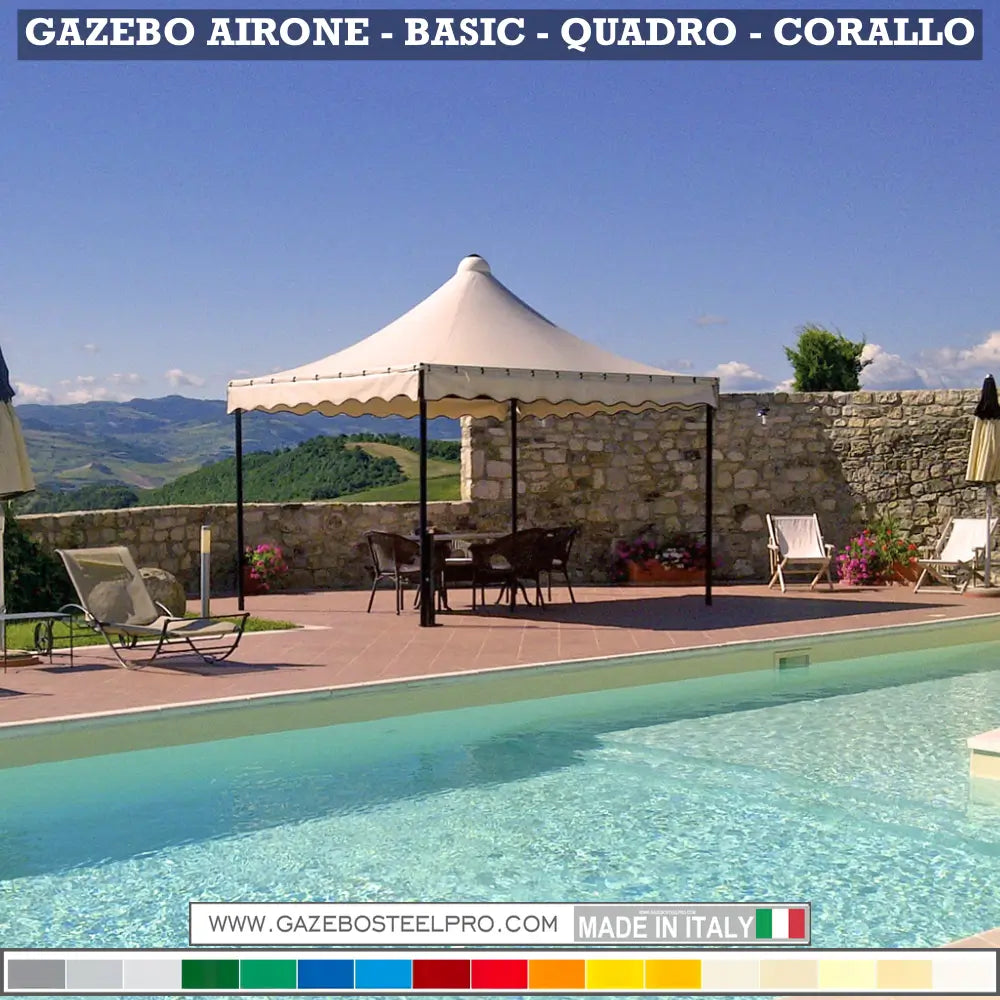 Gazebo 3x3 MT - AIRONE BASIC - Gazebo Steel Pro #