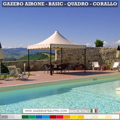 Gazebo 3x3 MT - AIRONE BASIC - Gazebo Steel Pro #