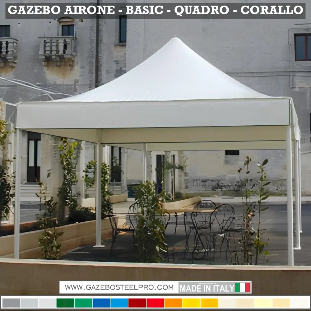 Gazebo 4x4 MT - AIRONE BASIC - Gazebo Steel Pro #