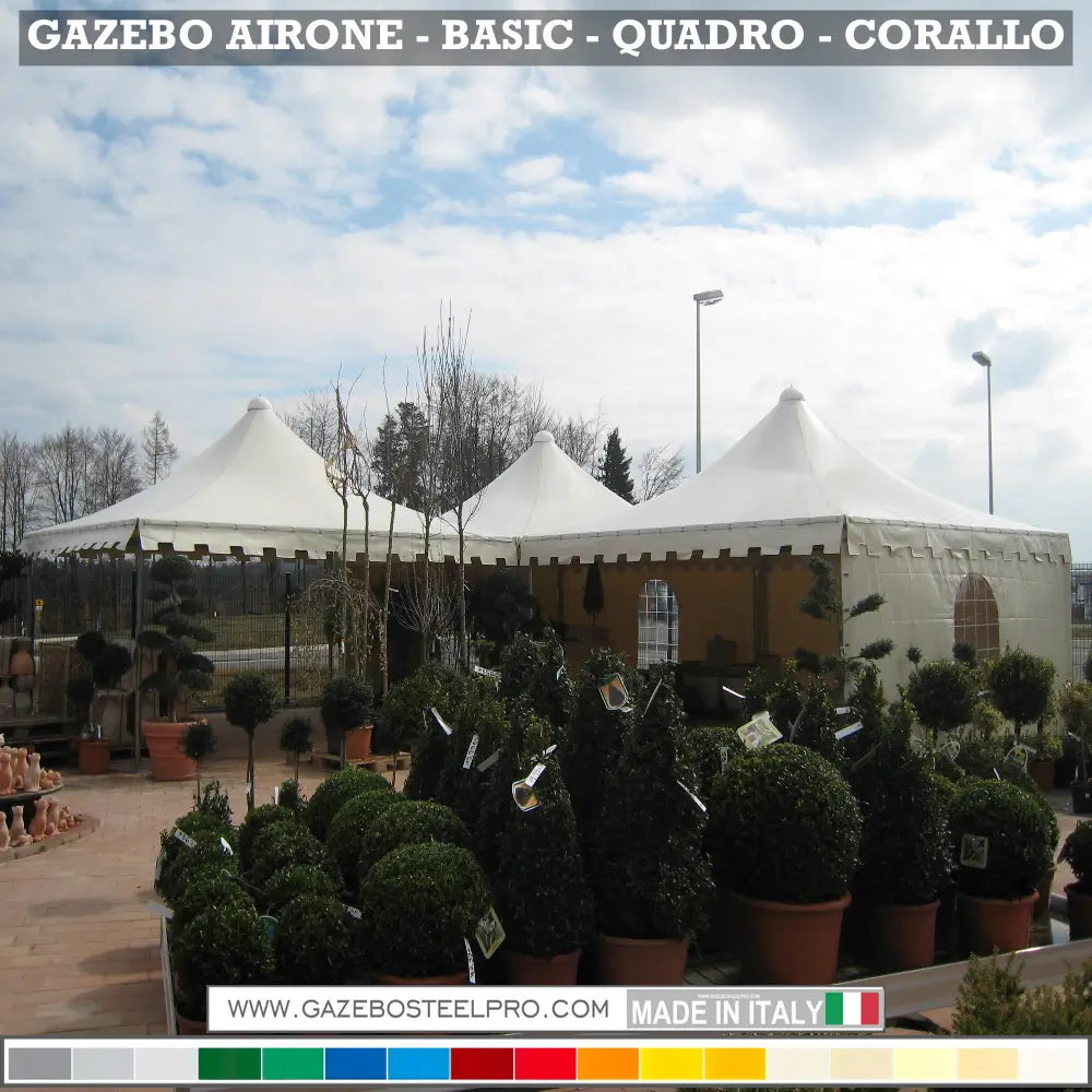 Gazebo 4x5 MT - AIRONE BASIC - Gazebo Steel Pro #