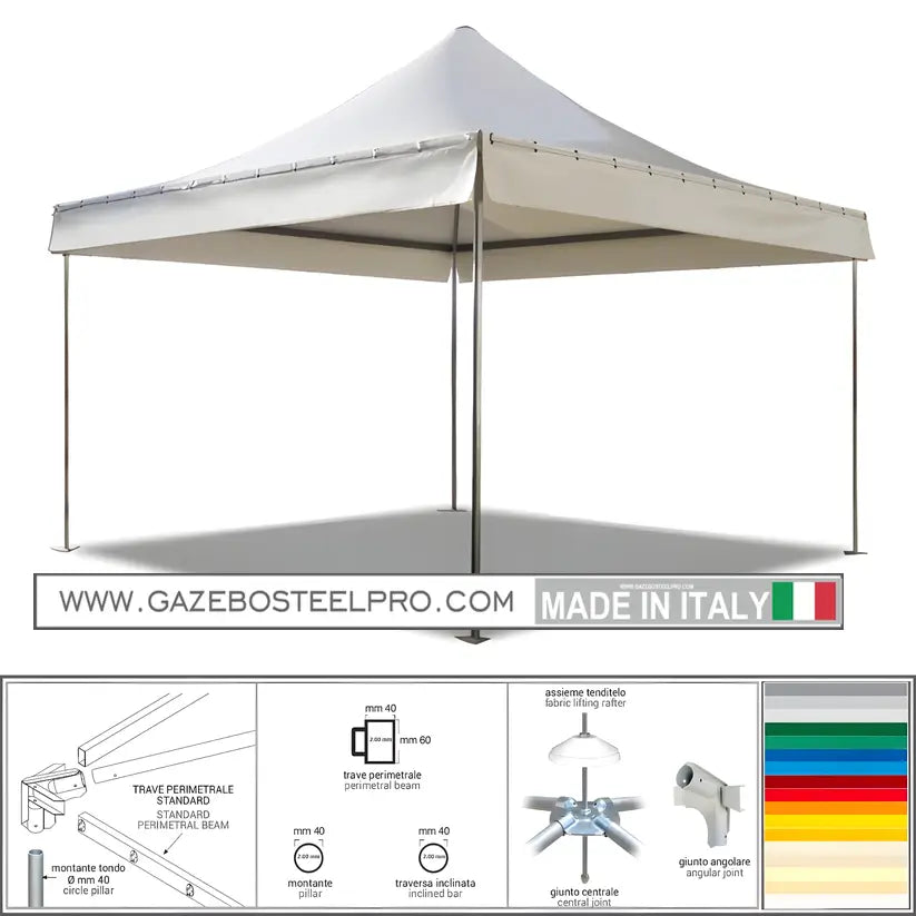 Gazebo 3x3 professionale - Gazebo Steel Pro