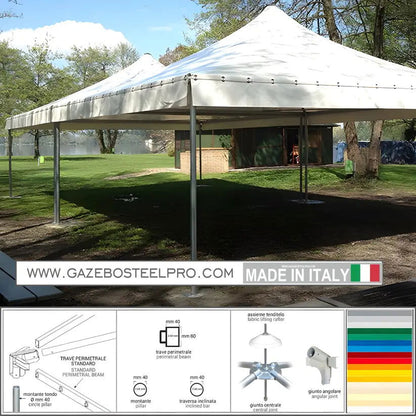 Gazebo 3x4 professionale - Gazebo Steel Pro