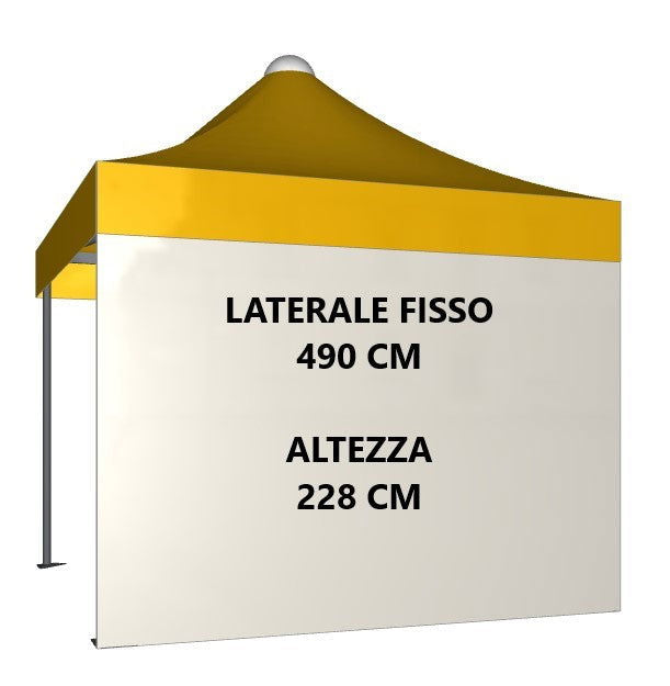 LATERALE IN PVC - Gazebo Steel Pro