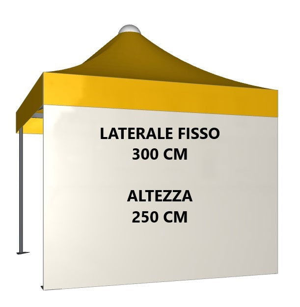 LATERALE IN PVC - Gazebo Steel Pro