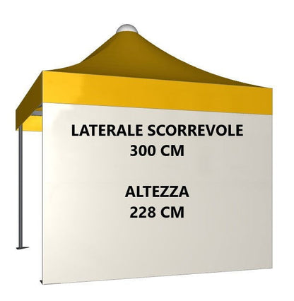 LATERALE IN PVC - Gazebo Steel Pro