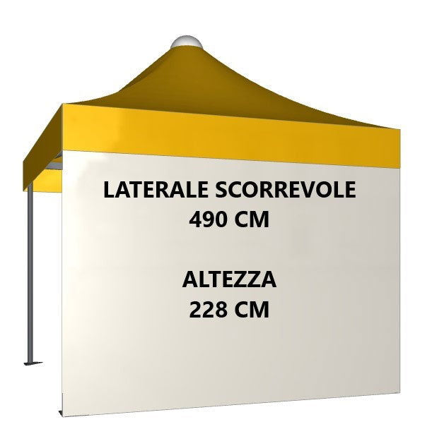 LATERALE IN PVC - Gazebo Steel Pro