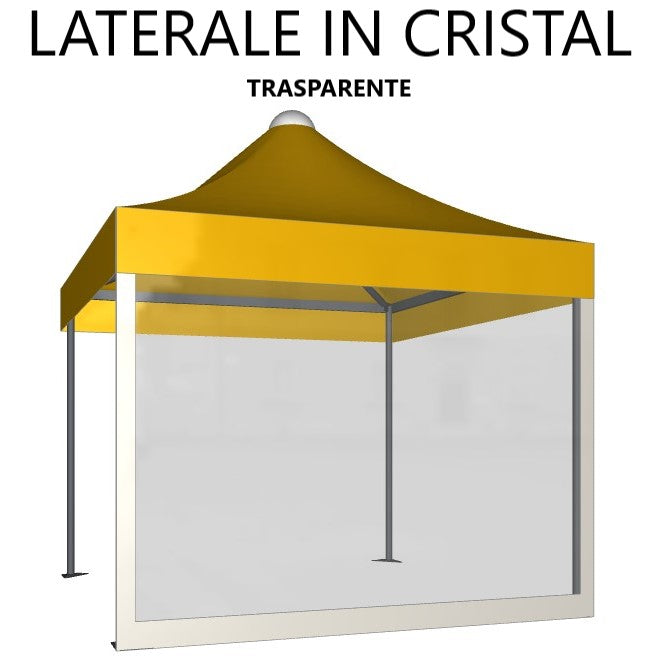 LATERALE IN CRISTAL TRASPARENTE - Gazebo Steel Pro #