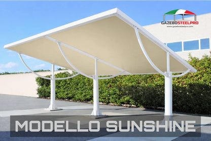 CARPORT SUNSHINE - Parcheggio Modulare Predisposto per Fotovoltaico - Gazebo Steel Pro