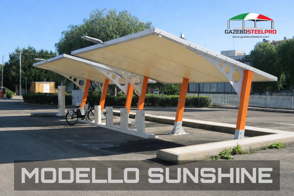 CARPORT SUNSHINE - Parcheggio Modulare Predisposto per Fotovoltaico - Gazebo Steel Pro