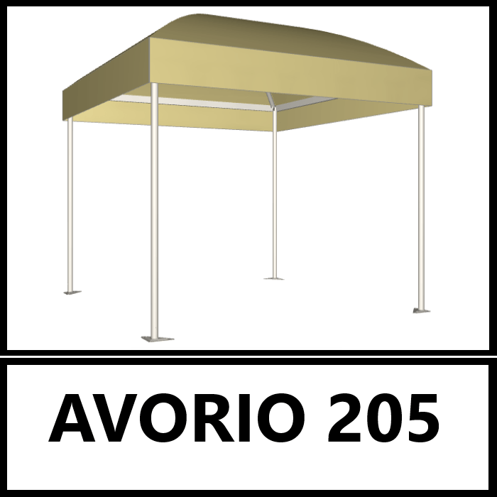 COLORE TETTO PVC CICOGNA SYSTEM - Gazebo Steel Pro