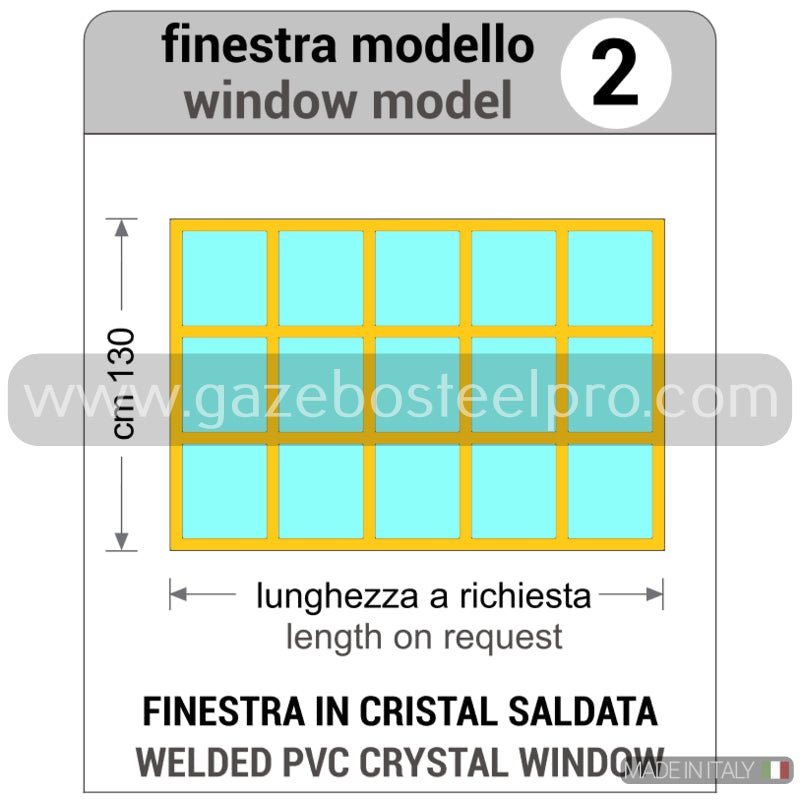 FINESTRE IN CRISTAL - Gazebo Steel Pro