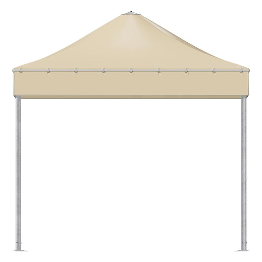 Gazebo 3x2 professionale Airone Corallo Light zincato, telo beige RAL 1014, vista frontale