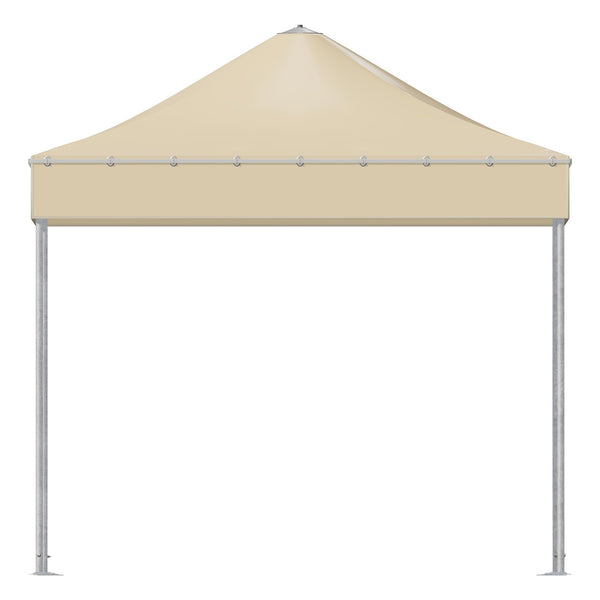 Gazebo 3x2 professionale Airone Corallo Light zincato, telo beige RAL 1014, vista frontale