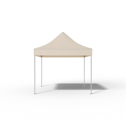 Gazebo 3x3 professionale Airone Corallo Light zincato, telo beige RAL 1014, vista frontale
