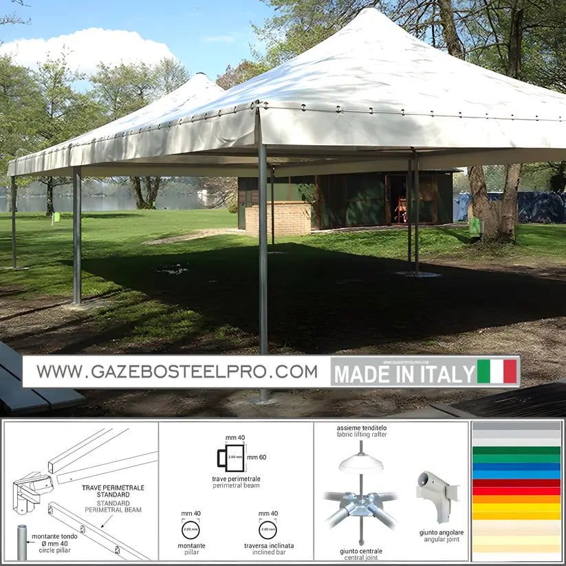 Gazebo 3x4 professionale - Gazebo Steel Pro