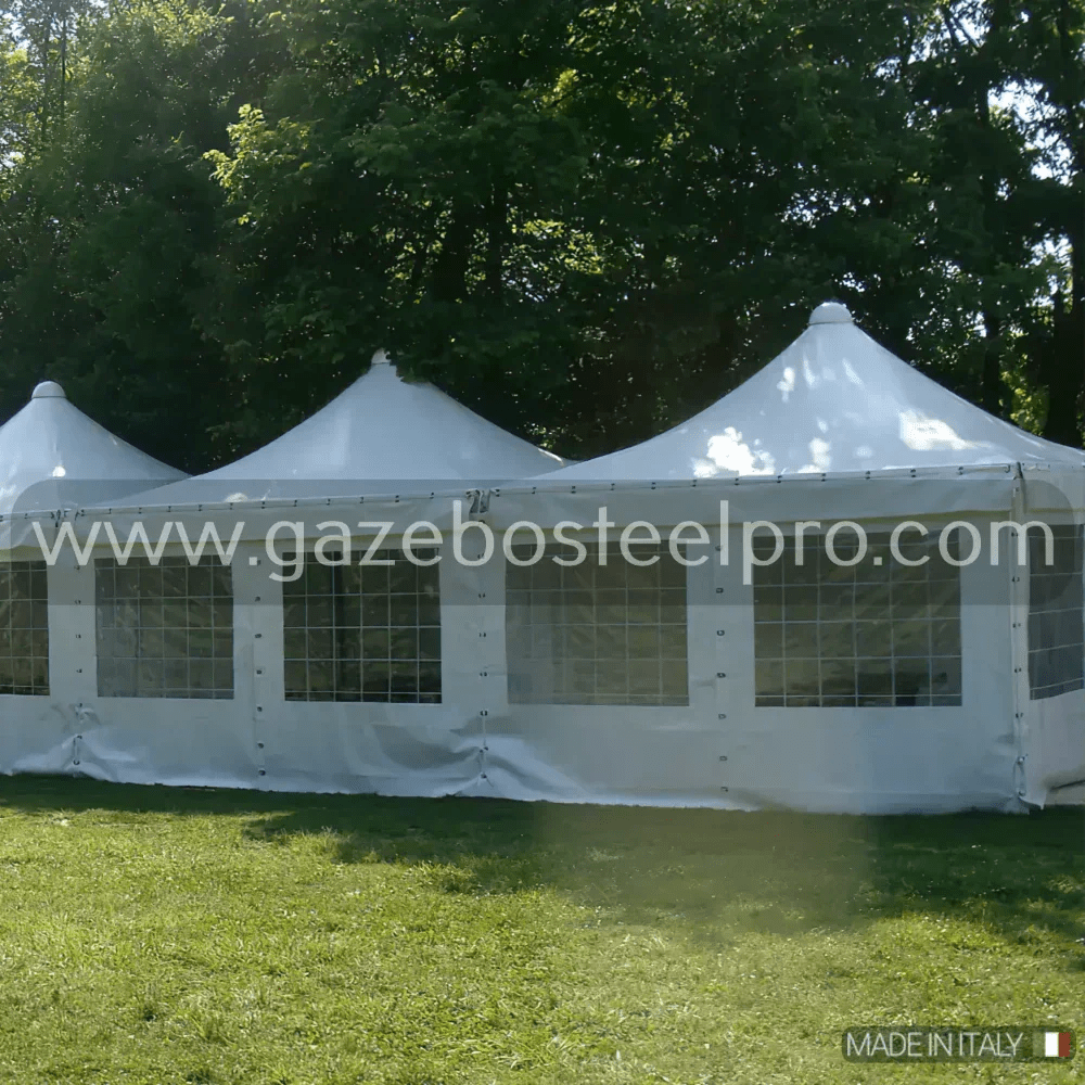 Gazebo 5x5 MT. AIRONE CORALLO - Gazebo Steel Pro