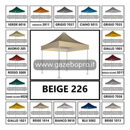 Gazebo 5x5 MT. AIRONE CORALLO - Gazebo Steel Pro