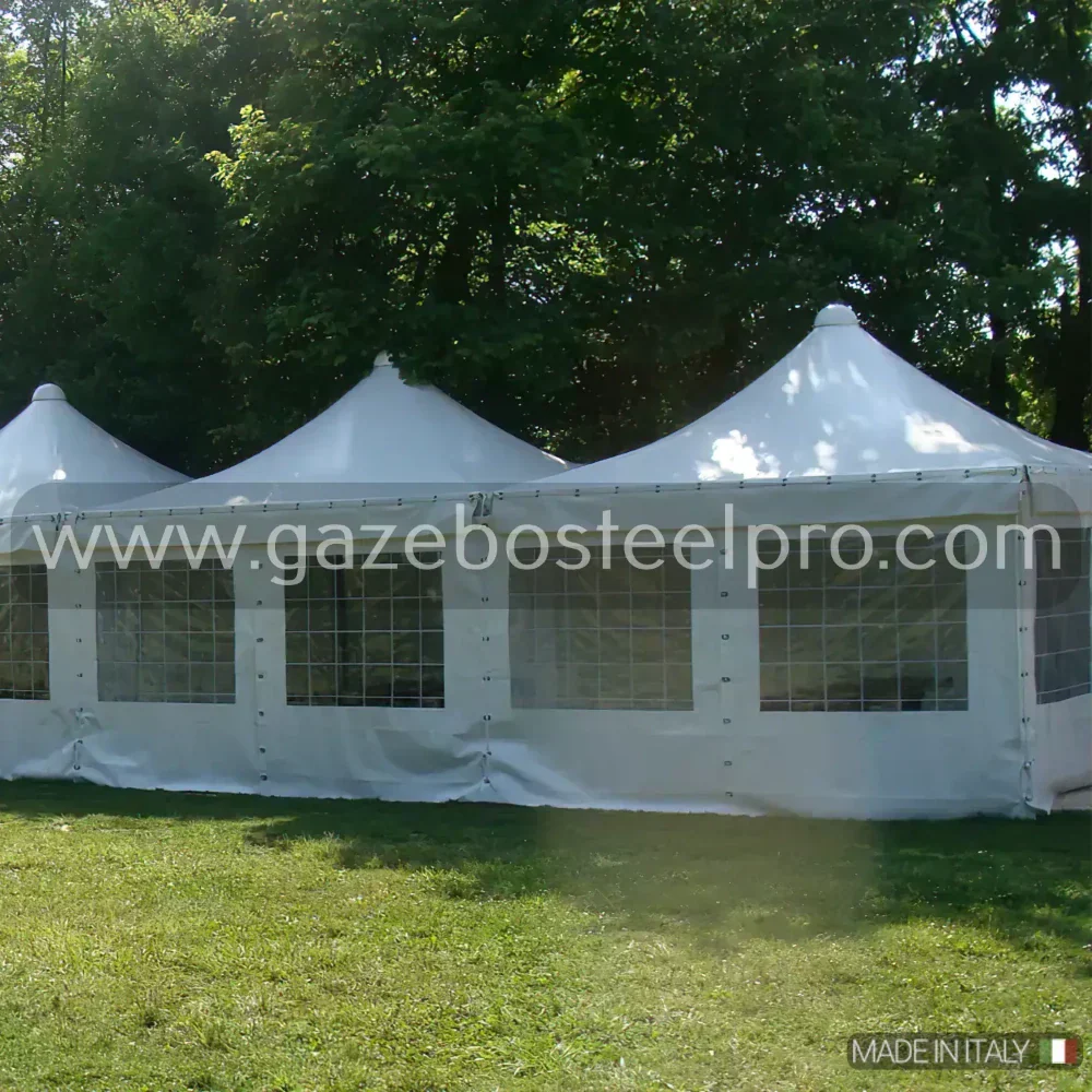 Gazebo 5x5 MT. AIRONE CORALLO - Gazebo Steel Pro #