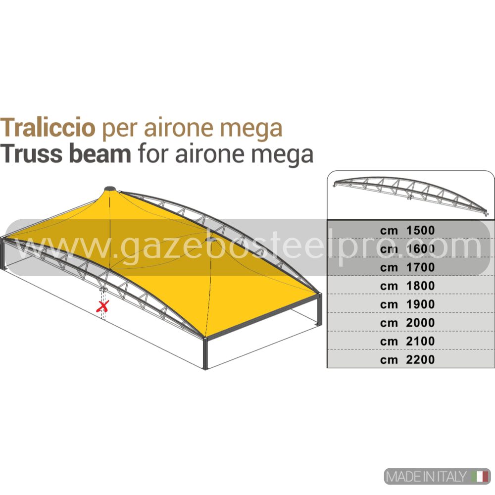 TRALICCIO PER AIRONE MEGA - Gazebo Steel Pro #