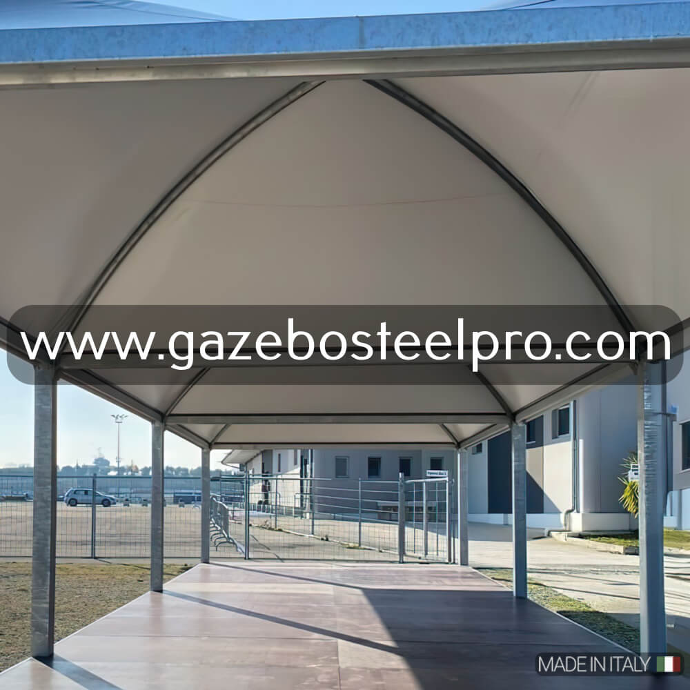 Gazebo per Auto cm 750x550 Cicogna Max Leggero zincato (per mod. verniciato  vedi su Varianti)