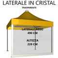 LATERALE IN CRISTAL TRASPARENTE - Gazebo Steel Pro