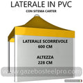 LATERALE IN PVC CON SISTEMA CARTER - Gazebo Steel Pro