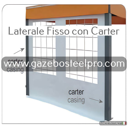 LATERALE IN PVC CON SISTEMA CARTER - Gazebo Steel Pro