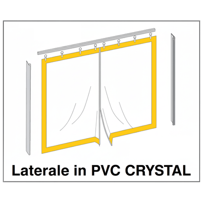 LATERALE SCORREVOLE IN CRYSTAL PER MINIMAX - Gazebo Steel Pro
