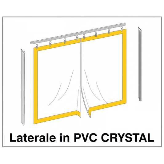 LATERALE SCORREVOLE IN CRYSTAL PER MINIMAX - Gazebo Steel Pro