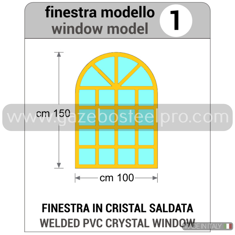 FINESTRE IN CRISTAL - Gazebo Steel Pro #