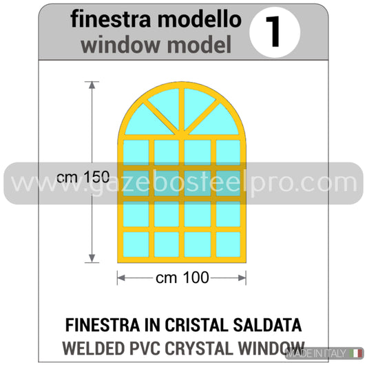 FINESTRE IN CRISTAL - Gazebo Steel Pro #