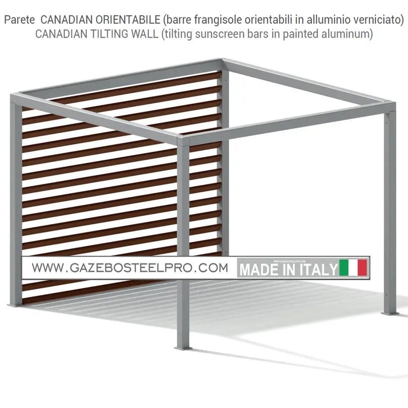 Parete CANADIAN ORIENTABILE lato 4 mt - Gazebo Steel Pro