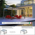 Pergola BEACH WAVE 100 - modulo singolo autoportante - Gazebo Steel Pro